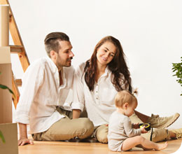 Family receiving legal aid support